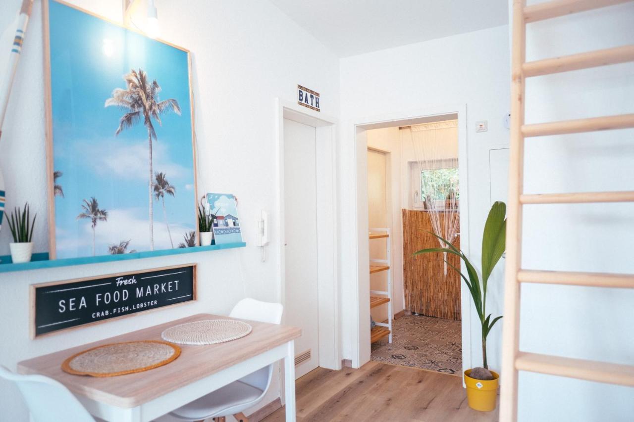 Apartamento The Kalifornia I Stilvoll Mit Urlaubsfeeling I Dachterrasse I Klima Karlsruhe Exterior foto